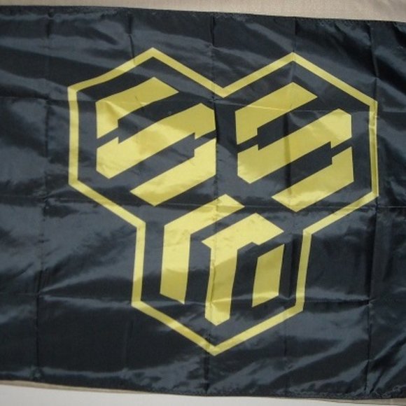 Robotech Macross SMS Insignia 3'x5' Black horizontal Flag banner Anime Zentraedi - Picture 2 of 2